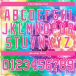 Custom Name and Number Tie Dye Baseball Jersey - Pink-White 3D Authentic Team Apparel Personalized Tie Dye Pink-White 3D