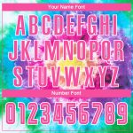 Custom Tie Dye Pink-White Soccer Jersey with Personalized Name and Number - Sublimation Team Uniform Personalized Tie Dye