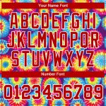 Custom Team Name & Number Tie Dye T-Shirt Red White 3D Performance Apparel Personalized Tie Dye Red-White 3D Performance