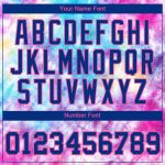 Custom Team Name Number 3D Performance T-Shirt in Royal-Pink Tie Dye - Personalized Athletic Apparel Personalized Tie Dye