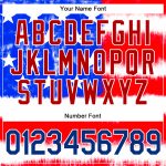 Custom Name and Number Personalized 3D American Flag Tie Dye Baseball Jersey - Royal Red Personalized Tie Dye Royal-Red 3D