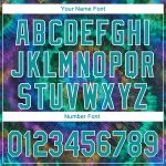 Custom Name Number 3D Performance Golf Polo Shirt - Personalized Tie Dye Teal-White Design Personalized Tie Dye Teal-White