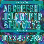 Custom Name and Number Softball Jersey - Personalized Teal White 3D Two-Button Unisex Tie Dye Design Personalized Tie Dye