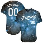 Custom Name and Number Personalized Tie Dye Baseball Jersey White-Black 3D Authentic Team Apparel Personalized Tie Dye White-Black