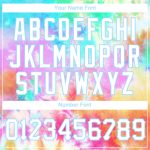 Custom Name and Number Tie Dye Baseball Jersey - White-Light Blue 3D Rainbow Authentic Team Apparel Personalized Tie Dye