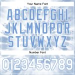 Custom Name and Number 3D Watercolor Tie Dye Baseball Jersey - White Light Blue Authentic Team Apparel Personalized Tie Dye