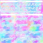 Custom Name and Number Personalized Tie Dye Baseball Jersey - White Light Blue 3D Watercolor Gradient Design Personalized