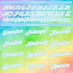 Personalized 3D Tie Dye Long Sleeve Performance T-Shirt - White & Light Blue Rainbow Design Personalized Tie Dye White-Light