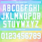 Personalized 3D Tie Dye Long Sleeve Performance T-Shirt - White & Light Blue Rainbow Design Personalized Tie Dye White-Light