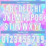 Personalized Tie Dye Soccer Jersey - White Light Blue Sublimation Uniform Personalized Tie Dye White-Light Blue Sublimation