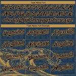 Custom Name and Number US Navy Blue Black-Old Gold 3D Pattern Baseball Jersey - Authentic Team Apparel Personalized US Navy