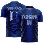 Custom US Navy Sublimation Soccer Jersey with Personalized Name and Number - Black-White Lines Team Uniform Personalized