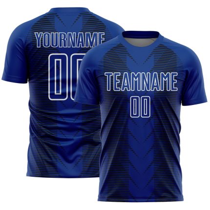 Custom US Navy Sublimation Soccer Jersey with Personalized Name and Number - Black-White Lines Team Uniform Personalized