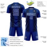 Custom US Navy Sublimation Soccer Jersey with Personalized Name and Number - Black-White Lines Team Uniform Personalized