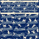 Personalized US Navy Baseball Jersey Custom Name Number 3D Pattern Design Cat Team Authentic Personalized US Navy Blue Cream