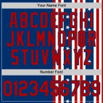 Personalized 3D American Flag US Navy Red Baseball Jersey Authentic Personalized US Navy Blue Red 3D American Flag And Star
