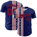 Personalized 3D American Flag US Navy Red Baseball Jersey Authentic Personalized US Navy Blue Red 3D American Flag And Star
