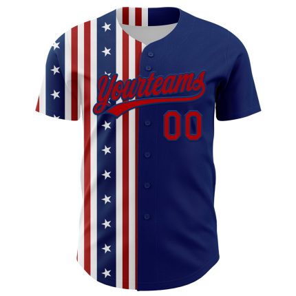 Personalized 3D American Flag US Navy Red Baseball Jersey Authentic Personalized US Navy Blue Red 3D American Flag And Star