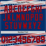 Personalized Navy Blue Red 3D American Flag Baseball Jersey Custom Name & Number - Authentic Team Apparel Personalized US
