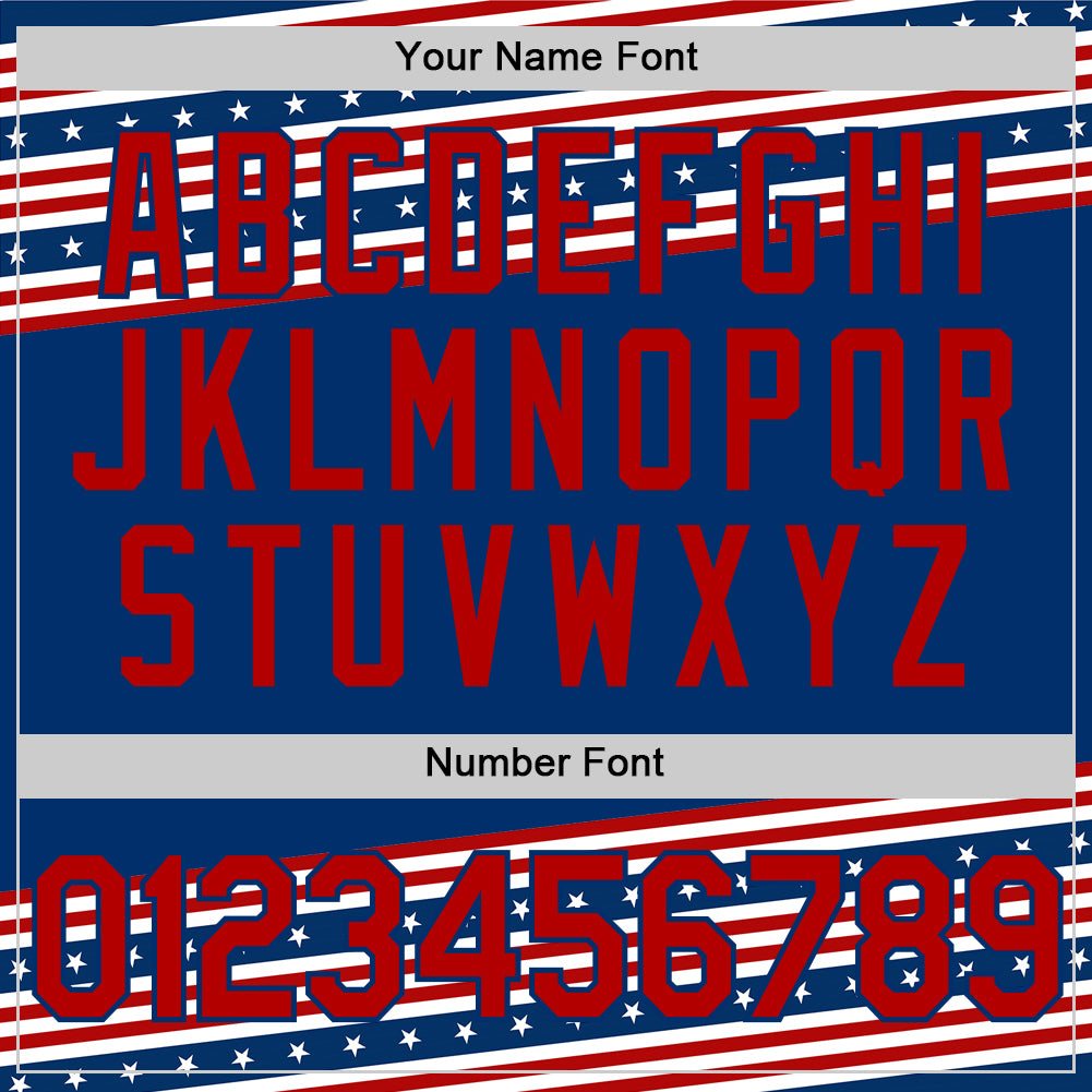 Personalized US Navy Blue Red 3D American Flag And Star Authentic Baseball Jersey Team Custom Name and Number Personalized Navy Blue Red 3D American Flag Baseball Jersey Custom Name & Number - Authentic Team Apparel Personalized US - Image 5