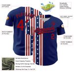 Personalized 3D American Flag US Navy Red Baseball Jersey Authentic Personalized US Navy Blue Red 3D American Flag And Star