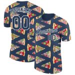 Custom US Navy 3D Pattern Performance T-Shirt with Name & Number for Pizza Lovers - Personalized Team Apparel Personalized