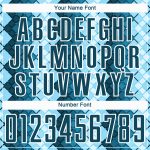 Personalized US Navy Soccer Uniform Jersey with Custom Name and Number - Geometric Shapes Design Personalized US Navy Blue