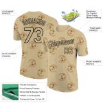Personalized Skeleton Performance T-Shirt with Vegas Gold Black 3D Pattern Design, Custom Name and Number Personalized Vegas