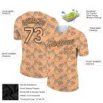 Custom Name & Number 3D Pattern Tiger Performance T-Shirt - Vegas Gold & Black Design Personalized Vegas Gold Black 3D Pattern