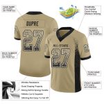 Custom Name Number Vegas Gold Black-White Mesh Football Jersey - Personalized Drift Fashion Team Gear Personalized Vegas