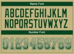 Custom Personalized Football Jersey with Vegas Gold Green-White Mesh - Team Name and Number Personalized Vegas Gold Green-White
