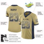 Custom Name and Number Personalized Vegas Gold Navy-White Mesh Football Jersey - Drift Fashion Team Jersey Personalized Vegas