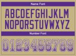 Custom Name Number Purple White Vegas Gold Fashion Football Jersey Mesh Personalized Vegas Gold Purple-White Mesh Drift Fashion