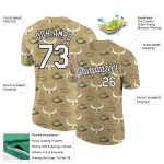 Custom Name Number Cowboy T-Shirt 3D Pattern Design Vegas Gold White Black Performance Accessory Personalized Vegas Gold