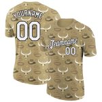 Custom Name Number Cowboy T-Shirt 3D Pattern Design Vegas Gold White Black Performance Accessory Personalized Vegas Gold