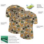 Custom Name and Number Oktoberfest Performance T-Shirt, 3D Black Wheat Pattern, Beer Festival Team Apparel Personalized Wheat