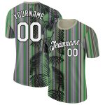 Custom Name & Number Tropical Hawaii Palm Leaves Performance T-Shirt - Personalized 3D Wheat Black Design Personalized Wheat