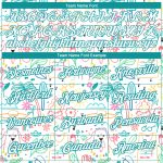 Custom Name and Number Performance T-Shirt for Hawaii Summer Holiday - Personalized White Aqua 3D Pattern Design Personalized
