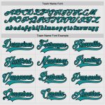 Custom Name Number Aqua Black Hockey Jersey Personalized Team Jersey Personalized White Aqua-Black Hockey Jersey Team Custom