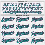 Custom Two Tone Bomber Jacket with Personalized Name & Number - White Aqua Black-Pink Varsity Letterman Full-Snap Personalized