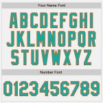 Customizable Aqua-Orange Varsity Letterman Jacket with Team Name and Number - Personalized Full-Snap Bomber Style Personalized