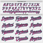 Custom Name and Number Aqua-Pink Varsity Letterman Bomber Jacket - Personalized Two-Tone Full-Snap Design Personalized White