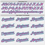 Custom Personalized Pink Aqua Pinstripe Baseball Jersey with Name and Number - Authentic Team Gear Personalized White (Aqua