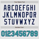 Custom Name and Number Personalized Aqua-Navy Pinstripe Baseball Jersey for Team - Authentic Raglan Sleeves Personalized