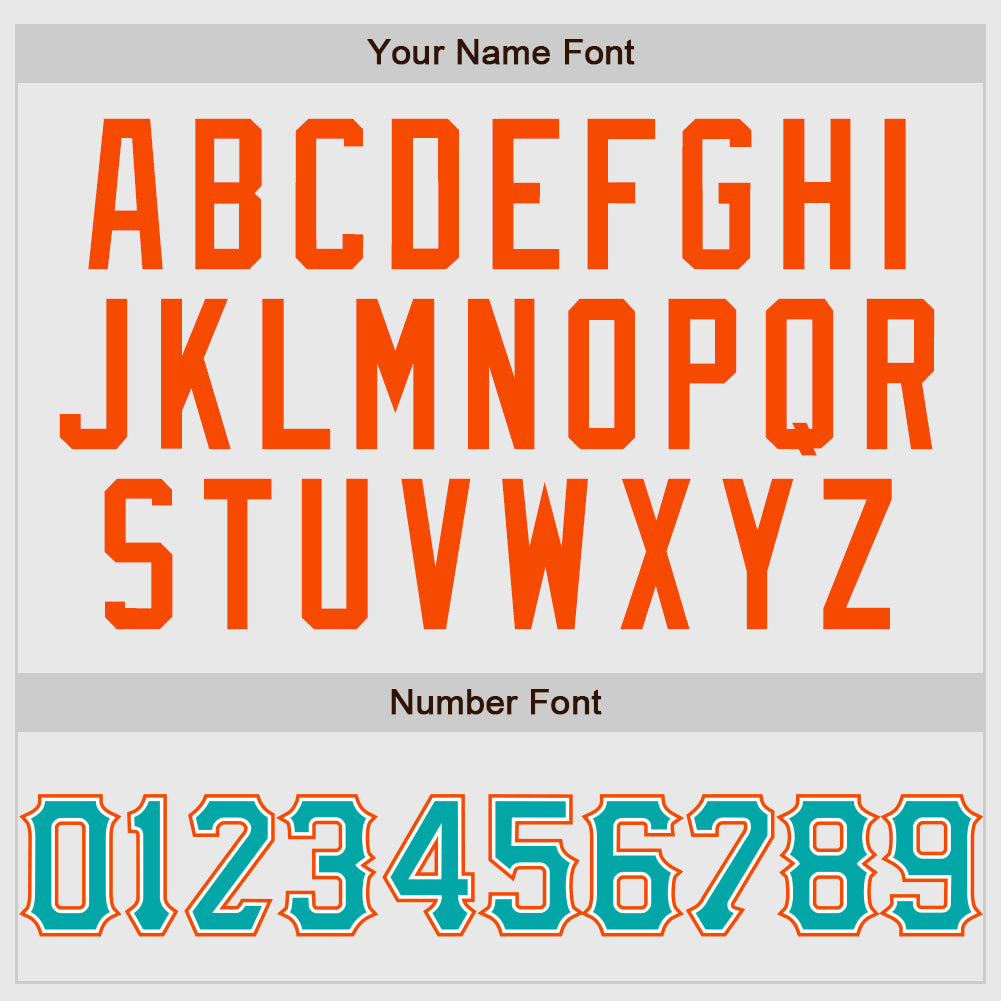 Personalized White Aqua Pinstripe Aqua-Orange Authentic Raglan Sleeves Baseball Jersey Personalized Aqua-Orange Pinstripe Baseball Jersey with Raglan Sleeves, Customizable White Design Personalized White Aqua - Image 5