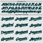 Custom Name and Number Baseball Jersey - Personalized Black-Aqua Pinstripe Raglan Sleeves Design Personalized White Aqua