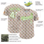 Custom Name Number Dog Baseball Jersey - Personalized 3D White Aurora Green Pattern Design Authentic Team Apparel Personalized