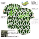 Personalized Cactus Festival 3D Pattern Green Baseball Jersey - Authentic White Edition Personalized White Aurora Green 3D