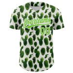 Personalized Cactus Festival 3D Pattern Green Baseball Jersey - Authentic White Edition Personalized White Aurora Green 3D