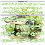 Custom Name and Number Authentic Baseball Jersey - Personalized 3D Pattern Green Crocodile White Design Personalized White